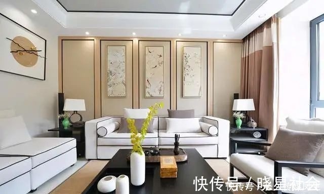 背景墙|见过最美的新中式!130㎡装出诗情画意,大气又舒适