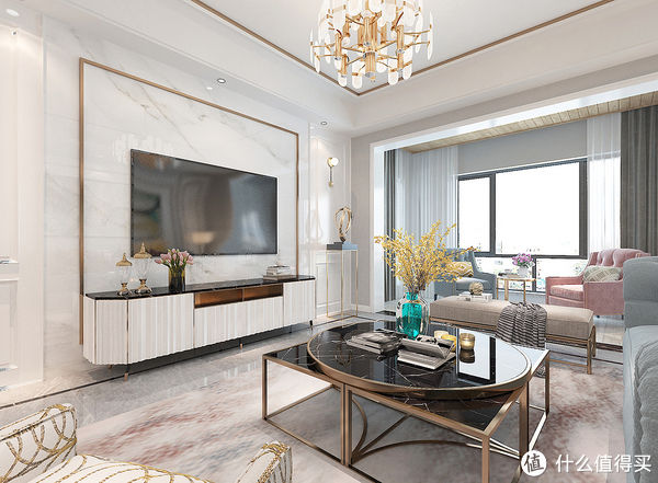 现代|四口之家的现代轻奢风装修，餐厅是家里面的亮点，入户感觉很惊艳