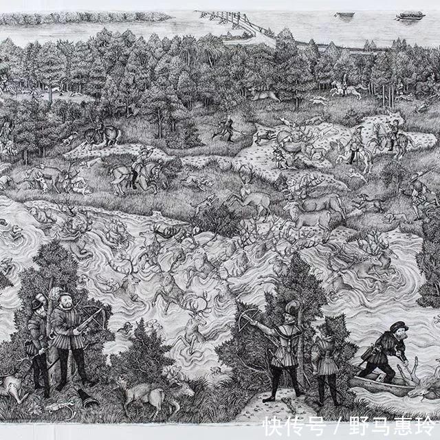 景观#一幅画用掉上百支笔,看到最后成果这么震撼,也就不觉得心疼了