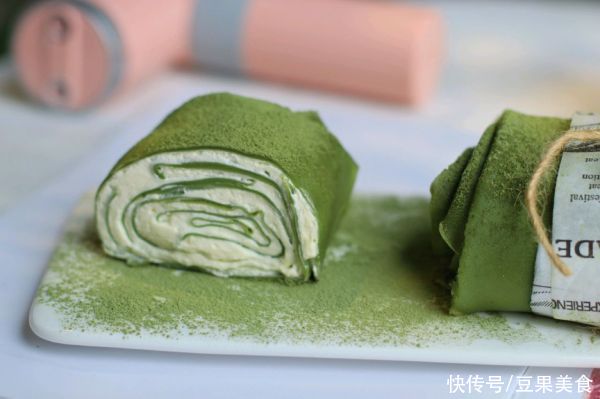 #白色情人节限定美味#治愈抹茶——毛巾卷