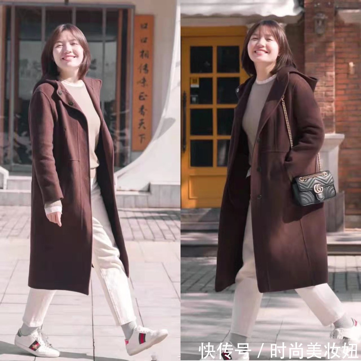 大衣|这才是“微胖”女生该有的穿搭,实用显瘦就算,还超显腿长