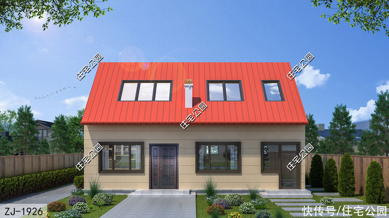 宅基地|阁楼利用天窗采光能住人，11×7米极致小户型造价仅需20万