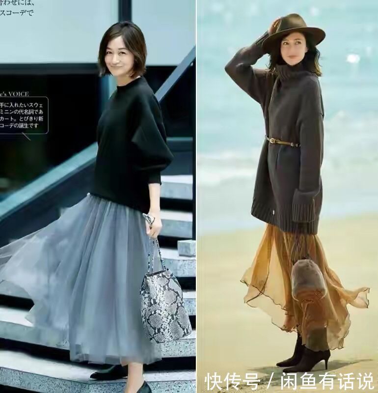 连衣裙 今年裙子“穿长不穿短”,这4个搭配方案太显气质,适合40岁女人