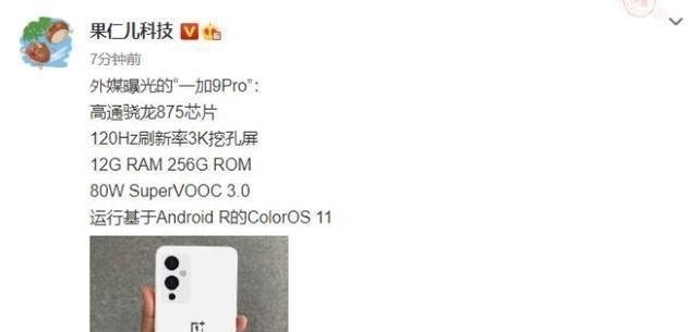 预装|80W快充、预装ColorOS11，一加9Pro信息有点异常