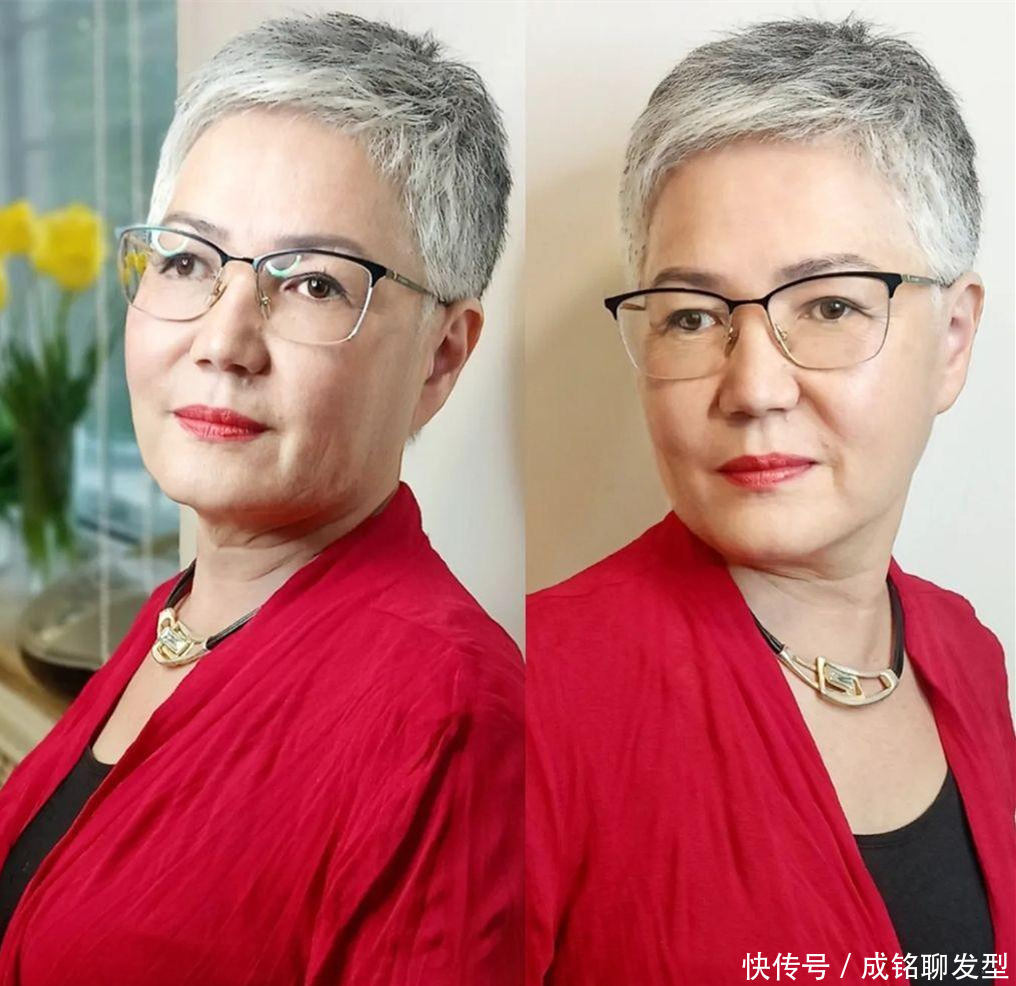 老年人女发型图片