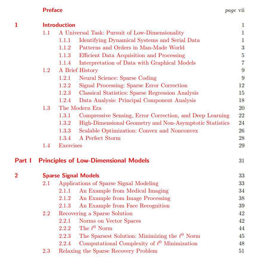  新书|UC伯克利马毅七年力作！700页新书探究低维模型与高维数据分析