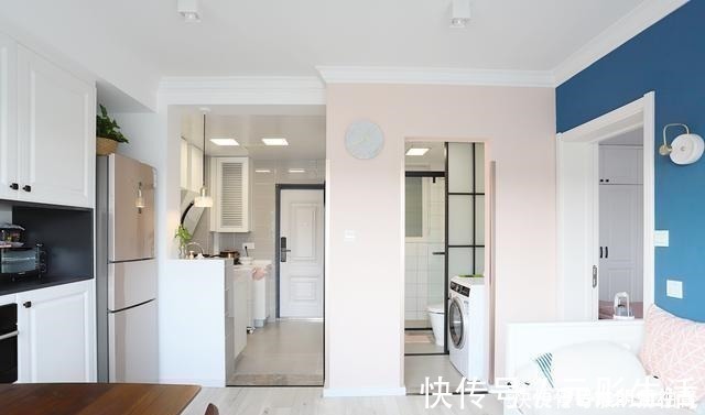 一居室|看腻了北欧风,43㎡一居室靠超美配色做到了优雅高级!