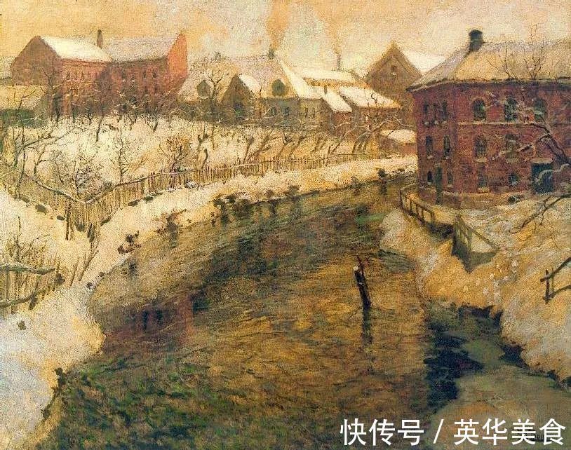 小溪|水与光的刻画,弗里茨的油画真是美妙至极
