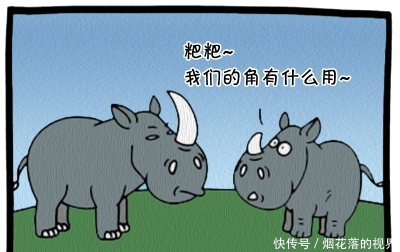 儿子|恶搞漫画：犀牛爸爸与犀牛儿子