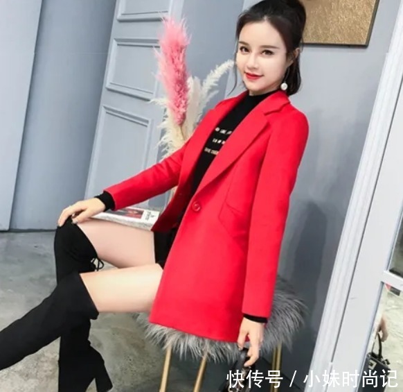 时尚毛呢外套, 完美显瘦, 巧遮肚腩, 多色可选随心搭