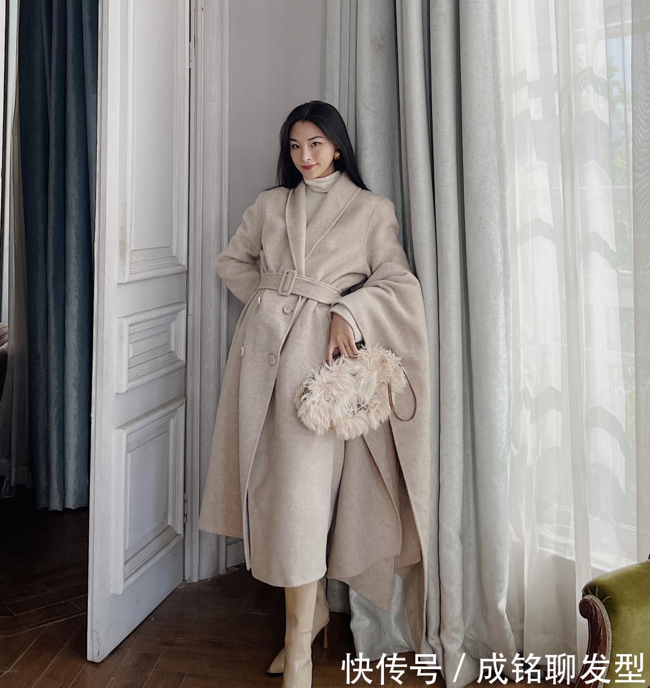 博主|冬装如何减轻臃肿感?时尚博主示范三种搭配方法,时髦养眼显气质