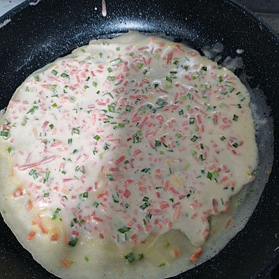 蒜苗|松软可口鸡蛋饼