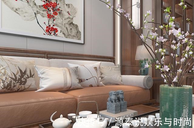 胡桃木|男主坚持要装中式风，以胡桃木搭配灰色调，效果出来引太多人模仿！