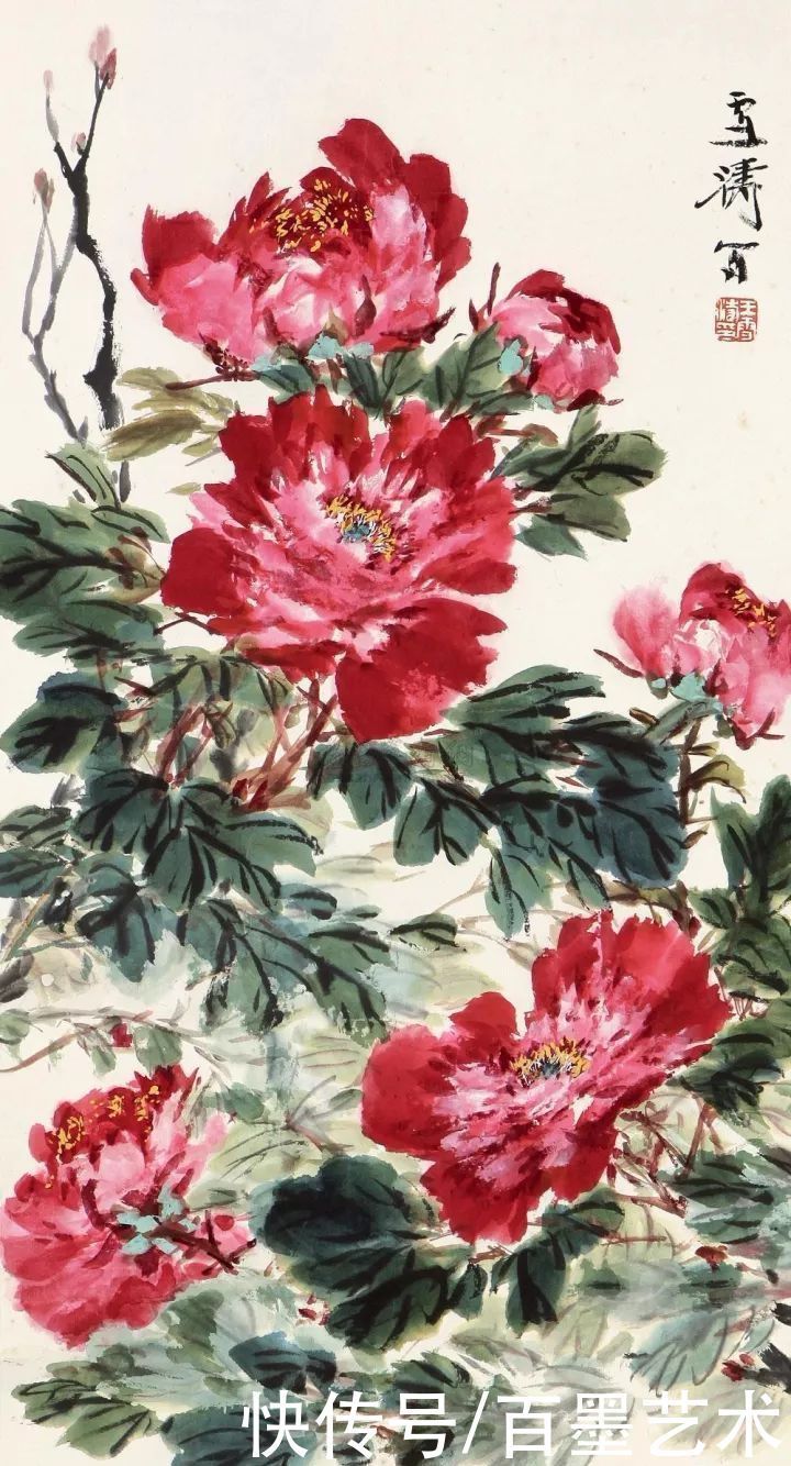 小写意|唯有牡丹真国色！小写意牡丹画150幅，美醉了