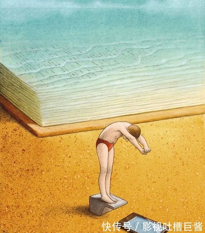 互联网时代&14幅讽刺插画,直指丧失阅读能力的现代人,你今天读书了吗?