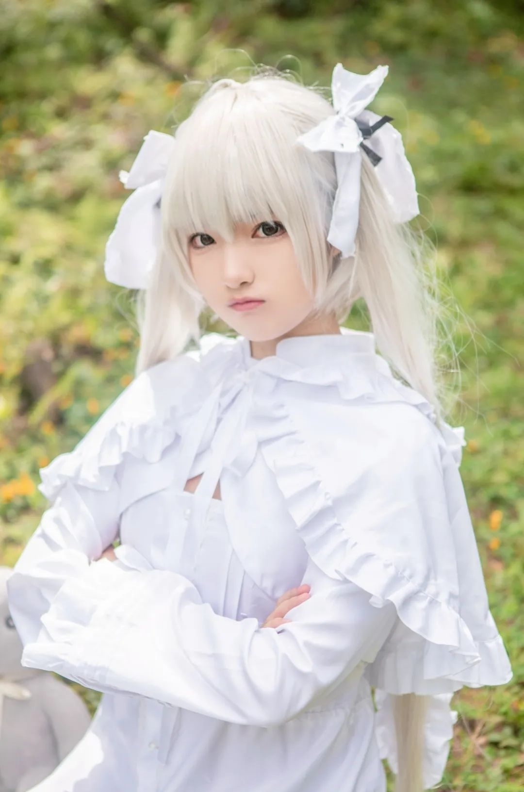 cos:山间雪发精灵穹妹cos正片@中村迟