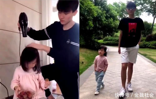 妹妹|二胎年龄差14岁是啥体验?送妹妹上学,哥哥努力扮嫩生怕被误会