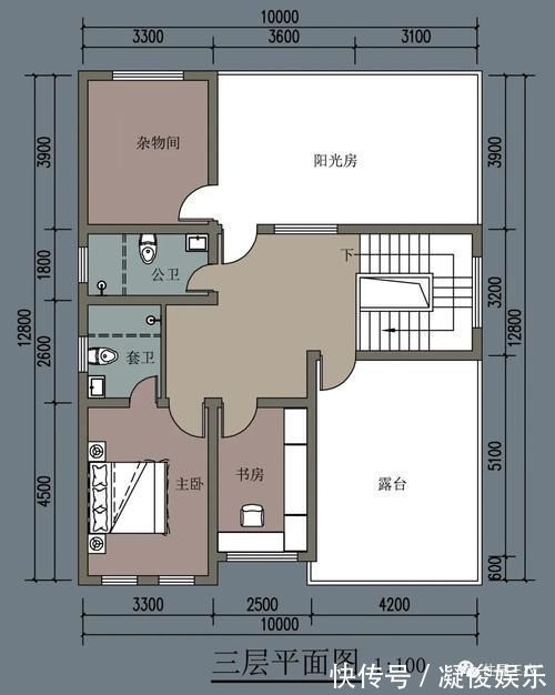 自建|农村自建三层别墅，面宽10米，5室1厅，还有阳光房，地下车库和大露台，真不错！