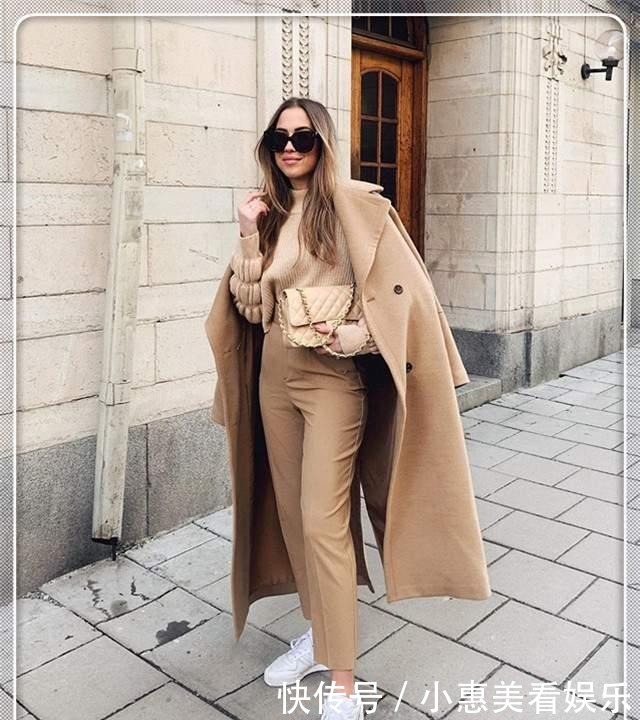 气质|大衣+小白鞋,这个秋冬不容错过的搭配,看上去简单大方显气质