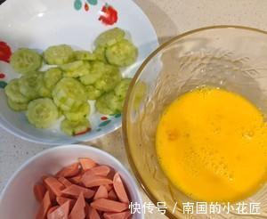 家常鸡蛋菜谱，黄瓜火腿炒鸡蛋，简单美味营养，超级下饭，吃不够