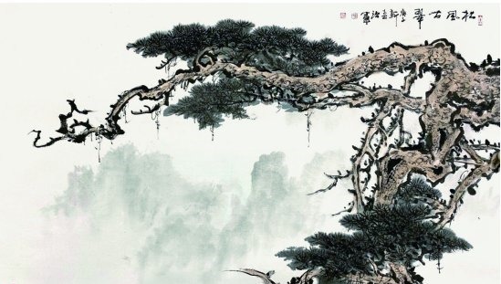 苍碧$画家童治军:墨染松涛风入骨 苍碧凌空自从容