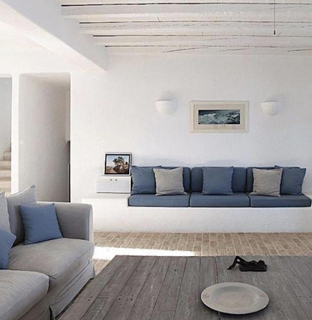 红砖|晒晒老公用红砖砌的沙发,刷上白漆,就算用上几十年也不会过时