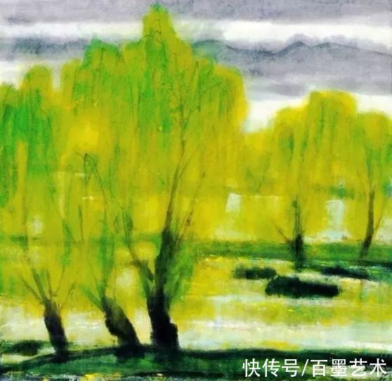 郑午昌@春风拂柳，春意浓！大师笔下的春柳太美了