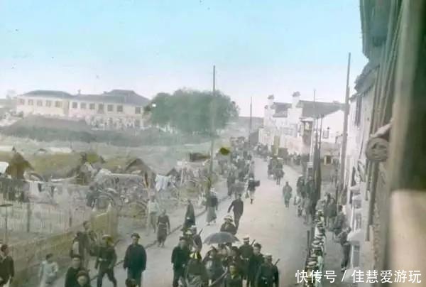 彩色|晚清彩色老照片:坐轿出行的袁世凯很气派,干农活的妇女