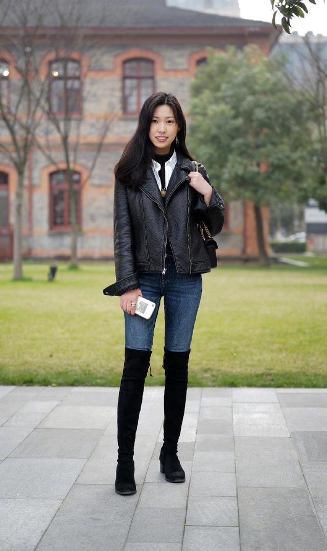 美学|小个子穿“过膝靴”有多美学会这几招穿搭干货,每天出门不重样