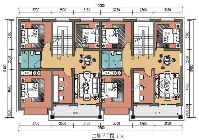 双拼|18×11米双拼欧式别墅,农村盖房,你会跟兄弟选择建双拼吗?