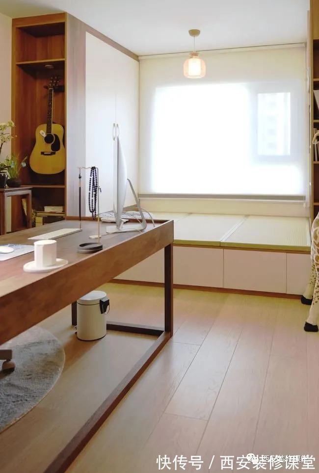 水吧台|85㎡两室新家,打造日式婚房
