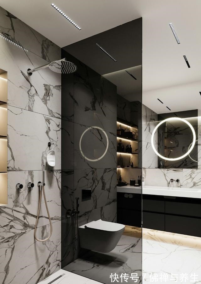 餐厨|现代两居，仅以黑灰两色，就打造出十足的高级感！