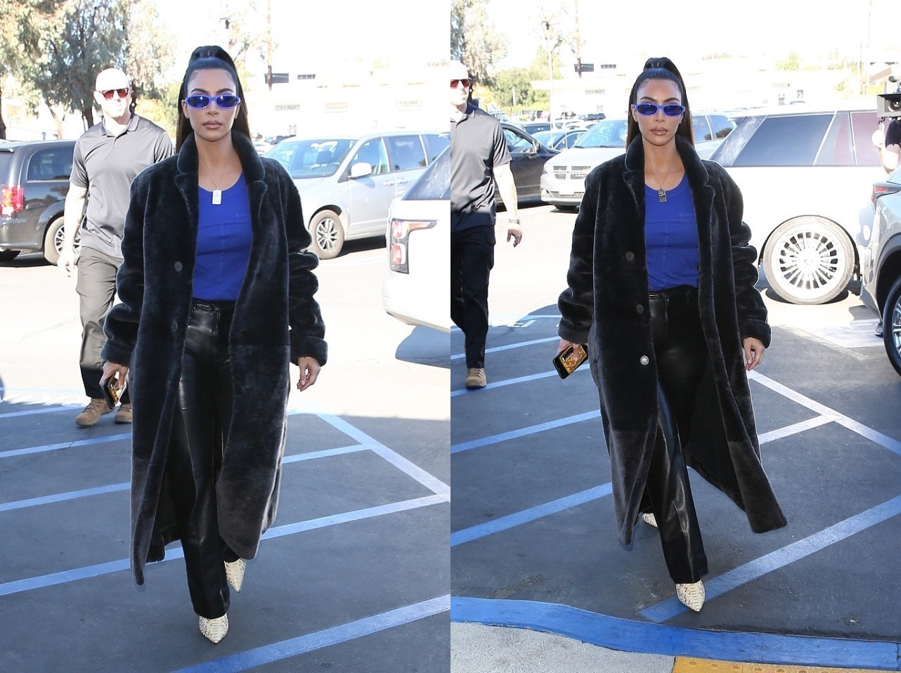 大衣 冬天贵妇都在穿皮草,金卡戴珊也不例外,气质太高贵了