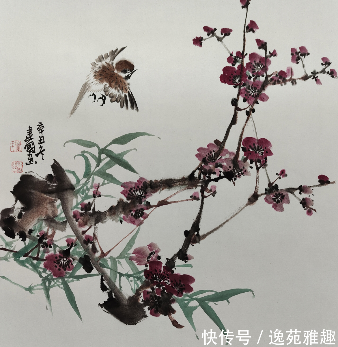 画家@【作品欣赏】春华秋实，心随花开，画家施建国作品欣赏