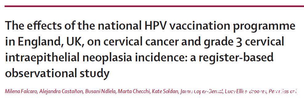 柳叶刀|早打HPV疫苗，早预防宫颈癌？《柳叶刀》这篇新研究，告诉你答案