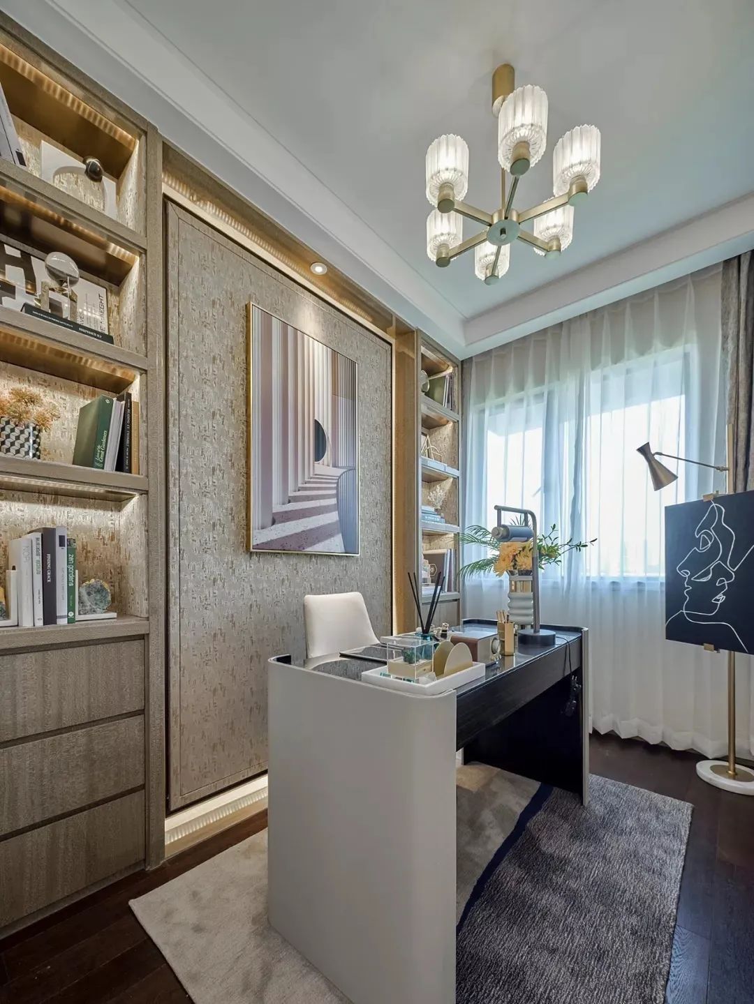 华丽|125㎡现代轻奢,羡慕有院子的房子,住起来太舒服了