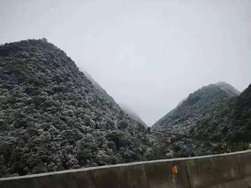 2021年的第一场雪！靖西好多地方都下雪啦，你看见了吗？