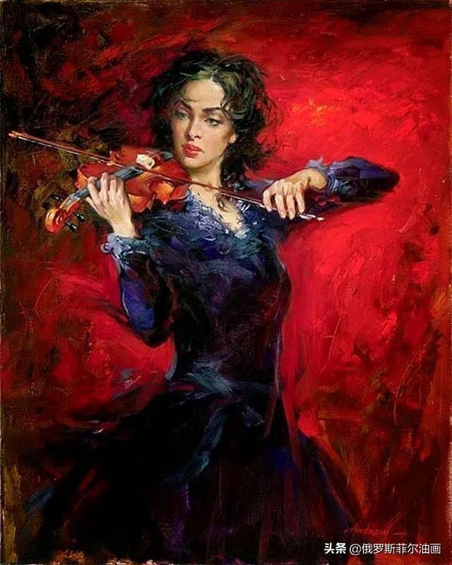 赏读&奔放美艳,活力无限~俄罗斯画家安德鲁的油画作品赏读