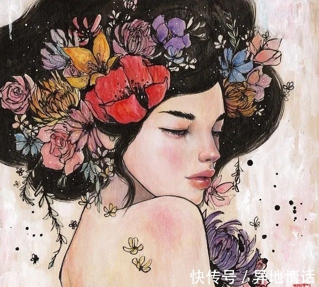 斯特拉·伊姆·赫特伯格@她手绘插画女孩,独特的气质,比任何头像壁纸还美