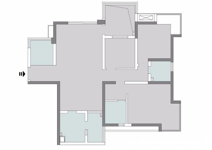 搭配|128平简约风,木色的浴室柜给卫生间增添一丝温度