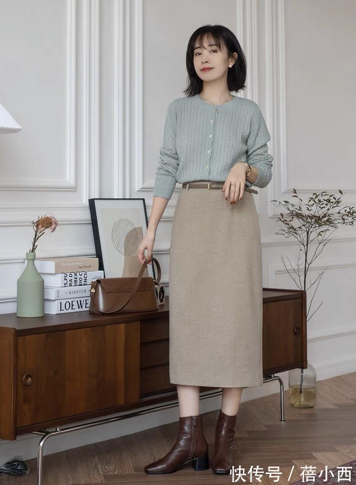 半身裙|这才是40+女性该有的高级穿搭,优雅知性又大气,温柔了整个秋季