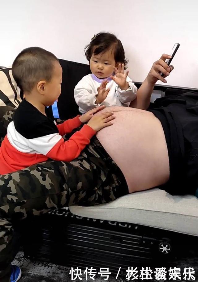 将军|兄妹俩都想再要个弟弟,爸爸的“将军肚”被寄予厚望,妈妈无语了