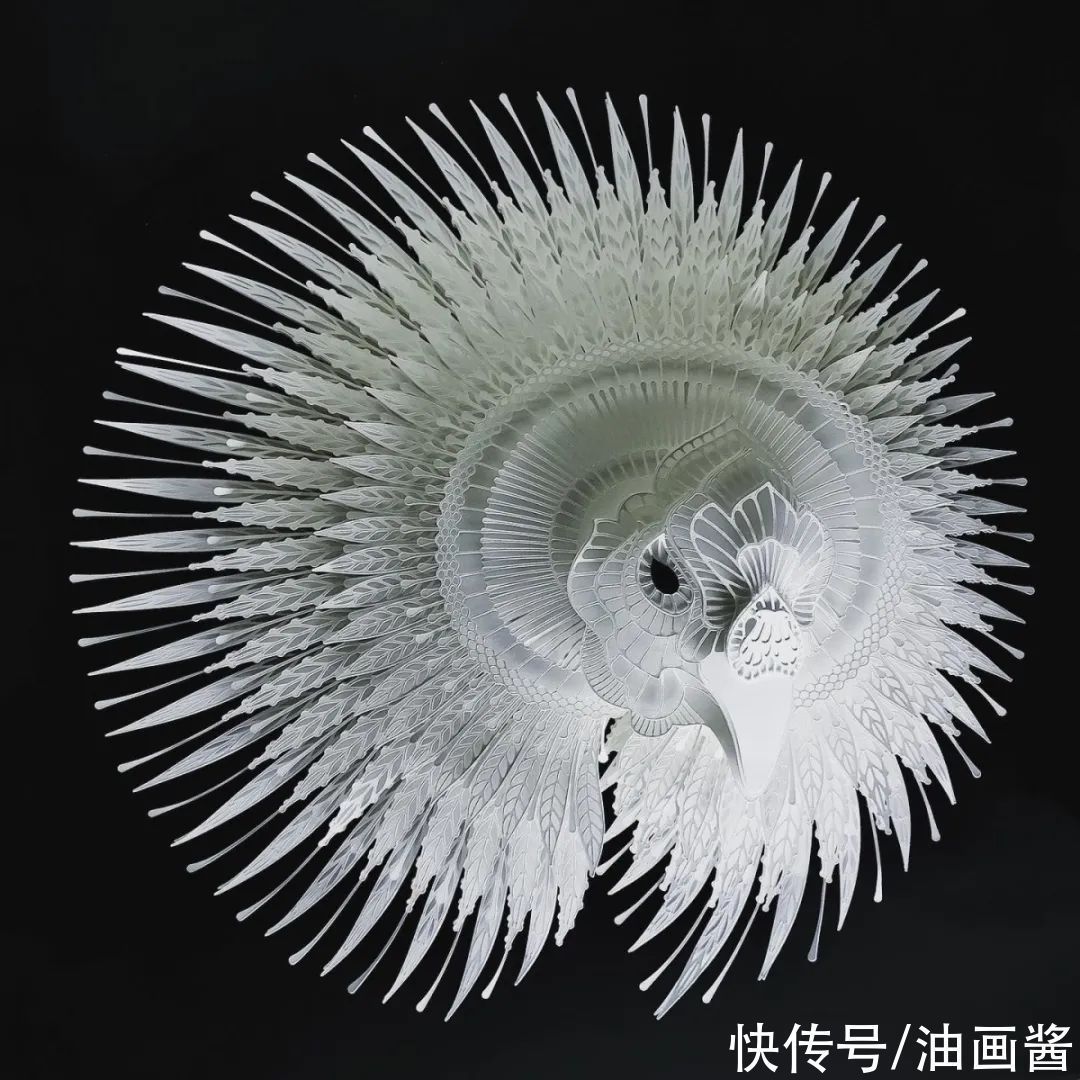 肖像#他把白纸玩到了极致,复杂精致的动物纸雕肖像,带给人强烈震撼