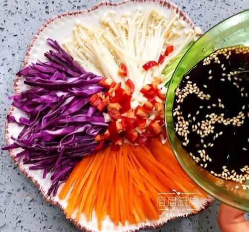  凉菜|家宴必备的小凉菜——五福临门五彩素什锦