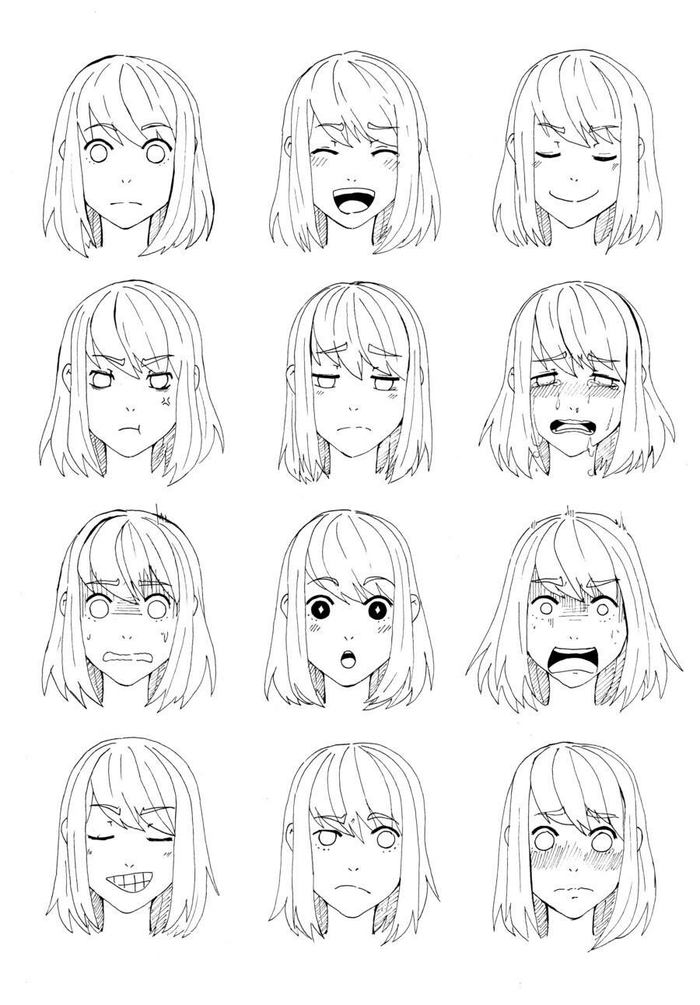 二次元|零基础学插画：如何画好美少女的脸部五官？全过程在这里