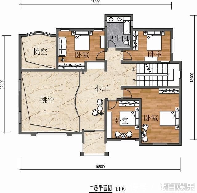 农村|三层农村自建房户型图设计，带车库，一层带多少间卧室才算合适