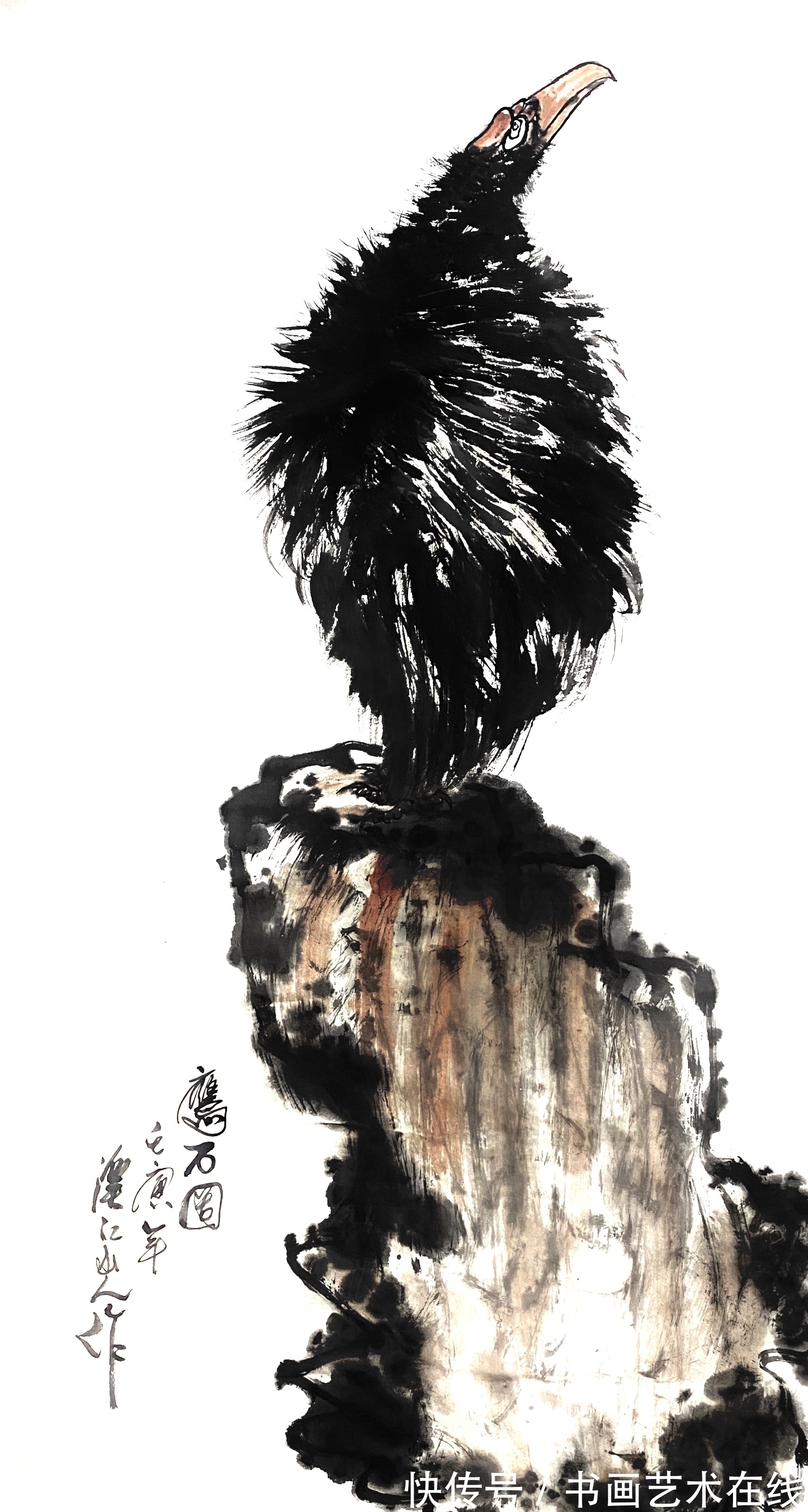 国画&著名国画大家朱祖国,以鹰画而闻名于世,受到众多名家称赞