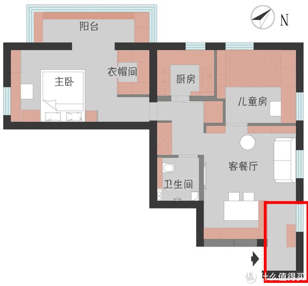 衣帽间|真·收纳狂魔！66㎡挤出20㎡收纳+步入式衣帽间！！