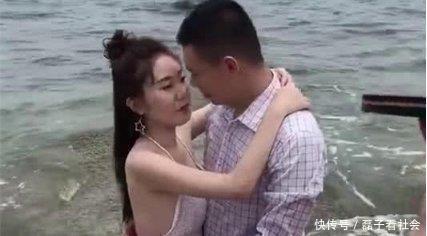 新娘|情侣在海边拍结婚照,助理竟拿出拖鞋做道具,成片像画报一样美!