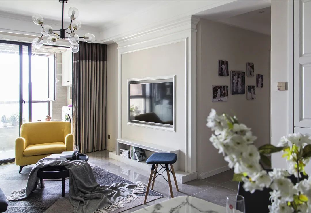 优雅|98㎡简约美式+北欧,成熟优雅的空间,布置舒适温情的家具